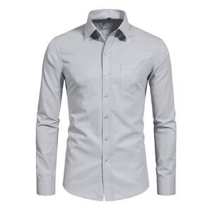 NEW SIR7 Dress Shirts Slim fit Button Down Formal Shirt Pocket 2X